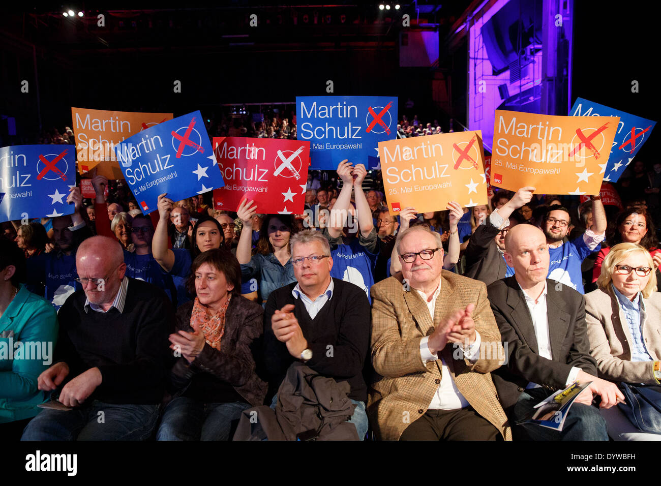 Amburgo, Germania, la campagna elettorale per le elezioni europee con Martin Schulz, SPD Foto Stock