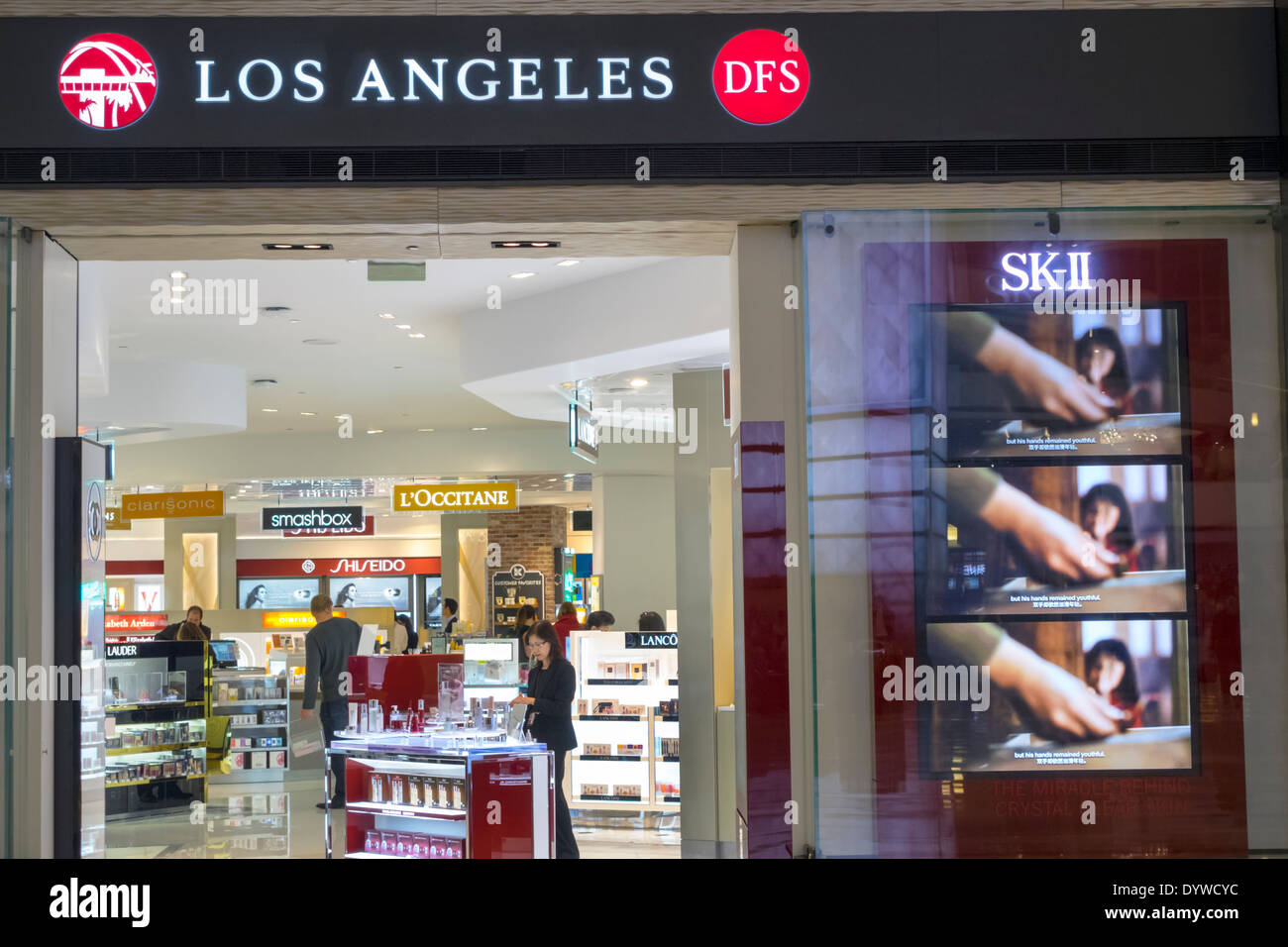 Los Angeles California, LAX, aeroporto internazionale, Tom Bradley International Terminal, gate, TBIT, shopping shopper shopping negozi mercati di mercato buyi Foto Stock