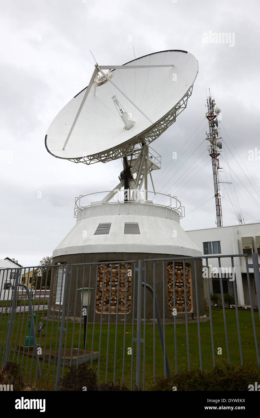 Entel satellite communications system link Punta Arenas in Cile Foto Stock