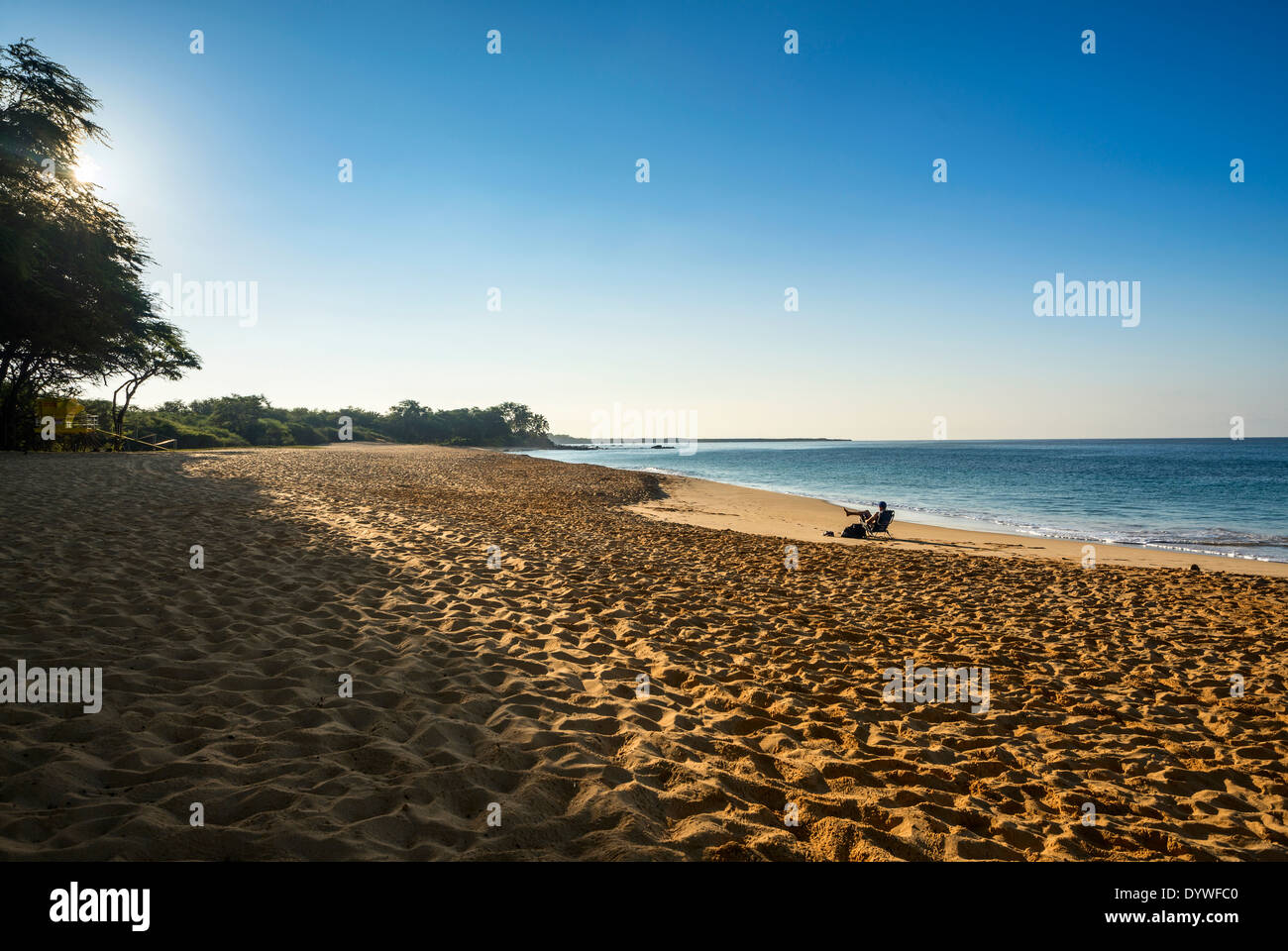 La famosa e incontaminata spiaggia grande di Maui. Foto Stock