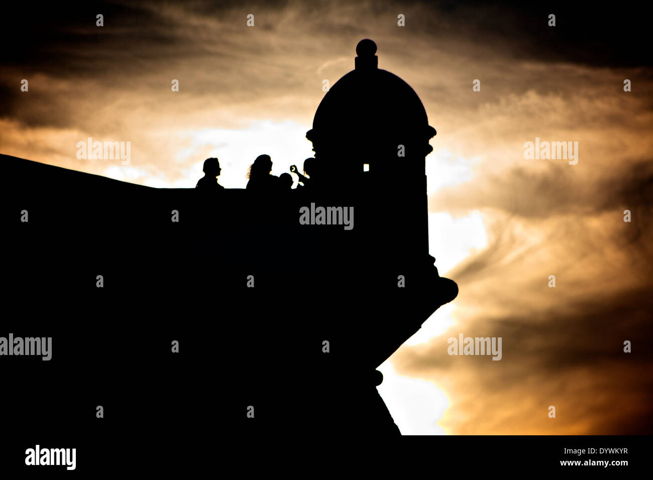 Silhouette di Barra di faro in sunset. Salvador de Bahia, Brasile, Foto Stock