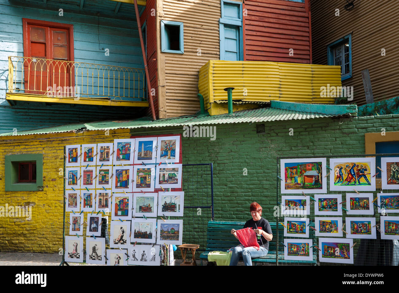 Caminito street. La Boca distretto. Buenos Aires. Argentina Foto Stock