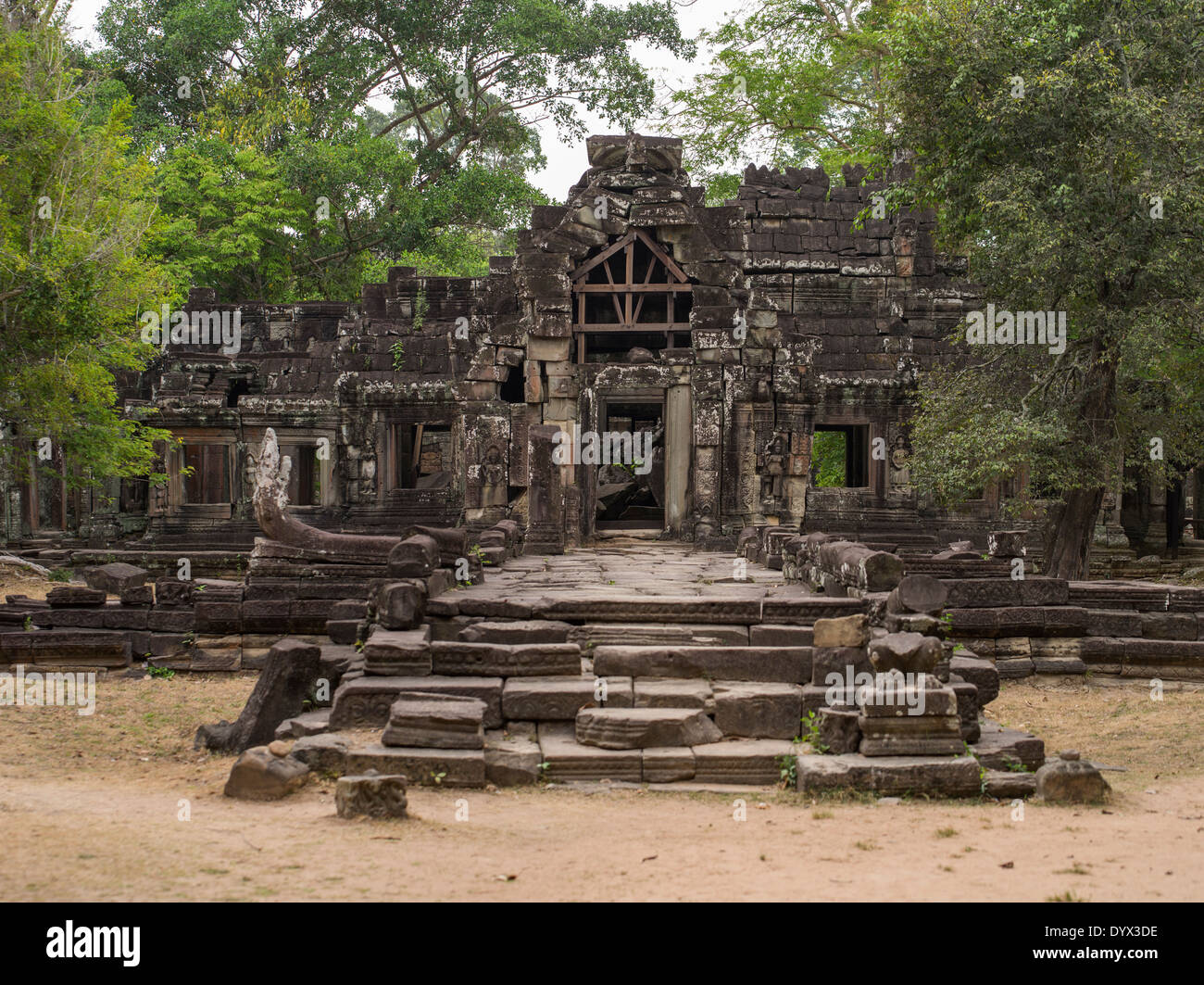 Il Banteay Kdei monastero buddista / i resti di un tempio. Siem Reap, Cambogia Foto Stock