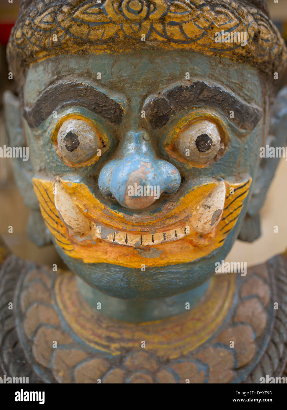 Statua buddista di Wat Dam Tempio Nak, Siem Reap, Cambogia Foto Stock