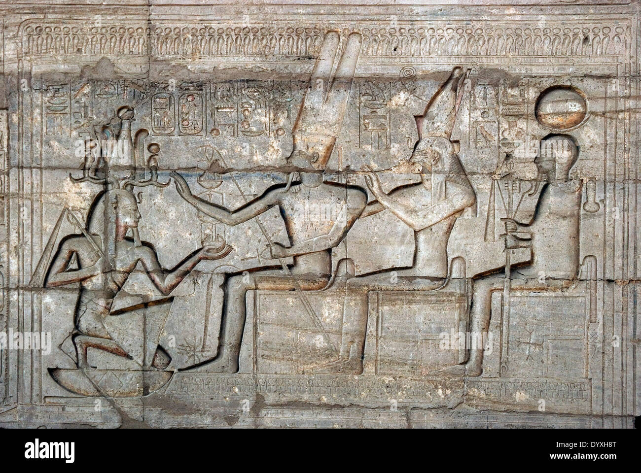 Ramesseum : il tempio funerario del faraone Ramses II il Grande(1303-1213 A.C. XIX dyn.). Foto Stock