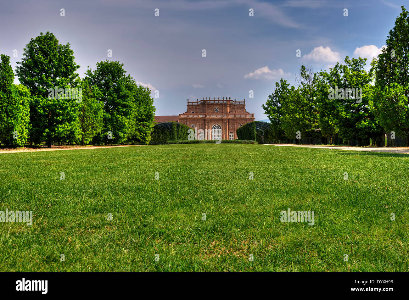 Reggia di Venaria relae visto dal suo giardino Foto Stock