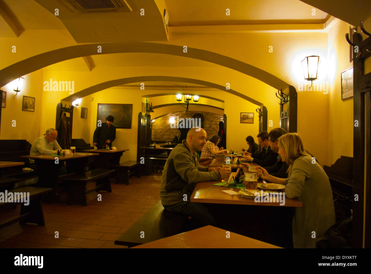 U Rudolfina pub cantina e ristorante, città vecchia, Praga, Repubblica Ceca, Europa Foto Stock