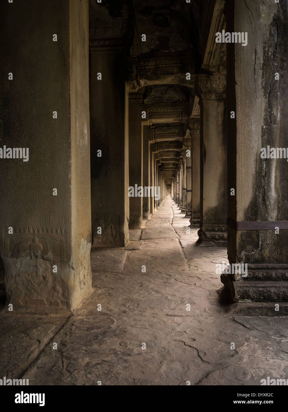 Angkor Wat, Tempio buddista complessa, Siem Reap, Cambogia Foto Stock