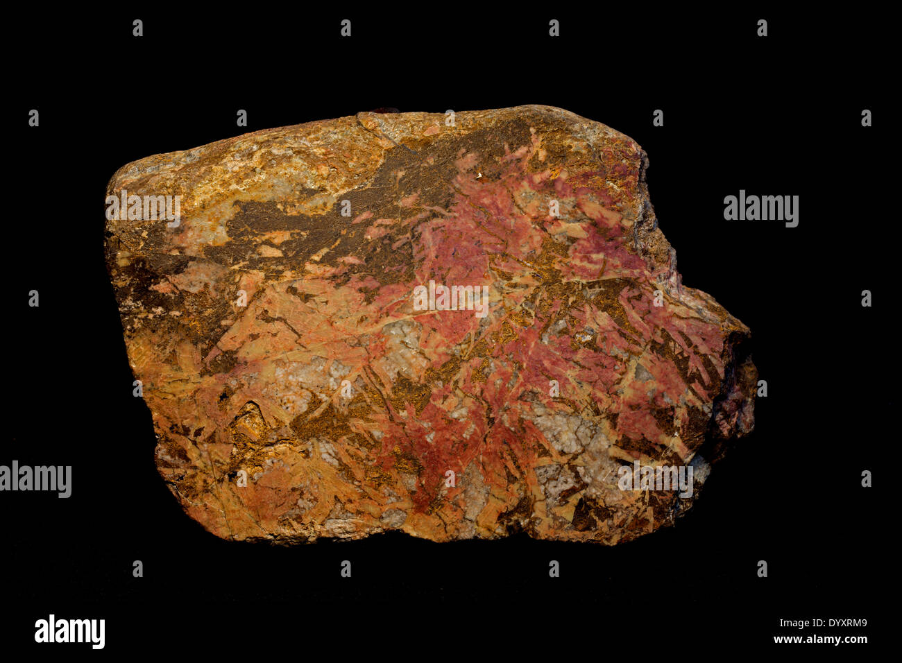 Bastnasite, elemento di terre rare minerali minerali, Mountain Pass miniera, California, minerale di cerio, fonte di metallo stategic Foto Stock