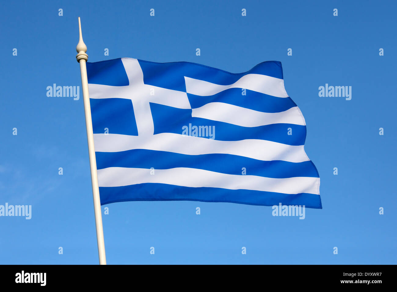 Bandiera della Grecia Foto Stock