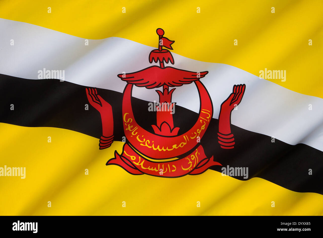 Bandiera del Sultanato del Brunei Foto Stock