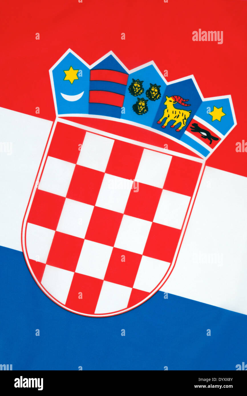 Bandiera della Croazia Foto Stock