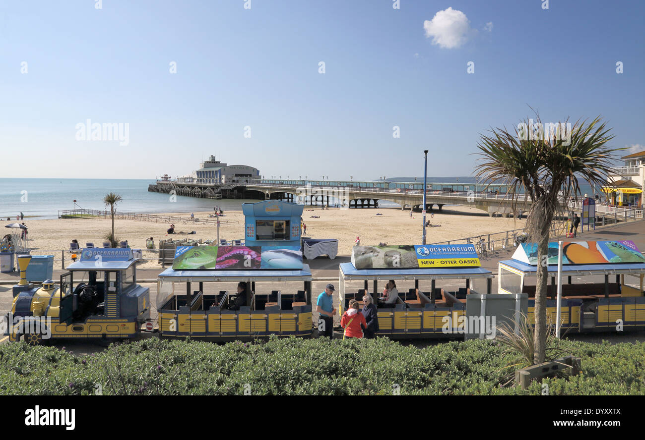 La stazione balneare di bournemouth su la costa del Dorset Foto Stock