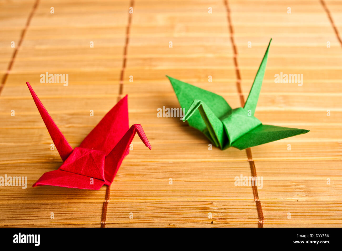 Colorate gru origami Foto Stock