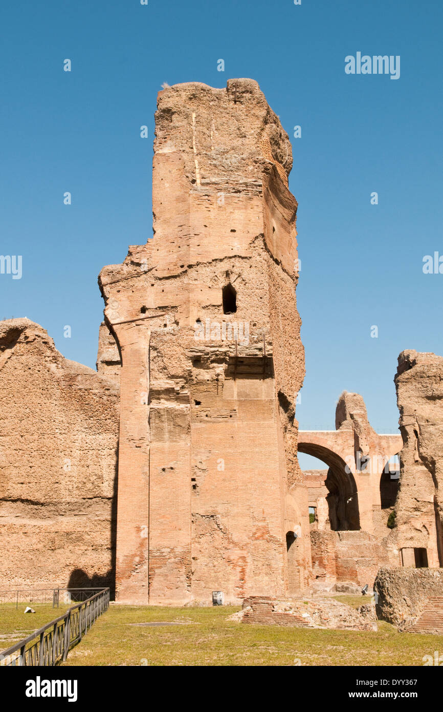 Le rovine delle Terme di Caracalla a Roma, Italia Foto Stock