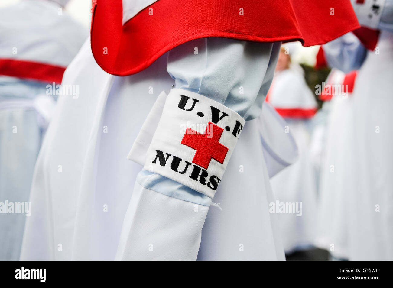 Donne abbigliate come UVF infermieri da WW1 Foto Stock