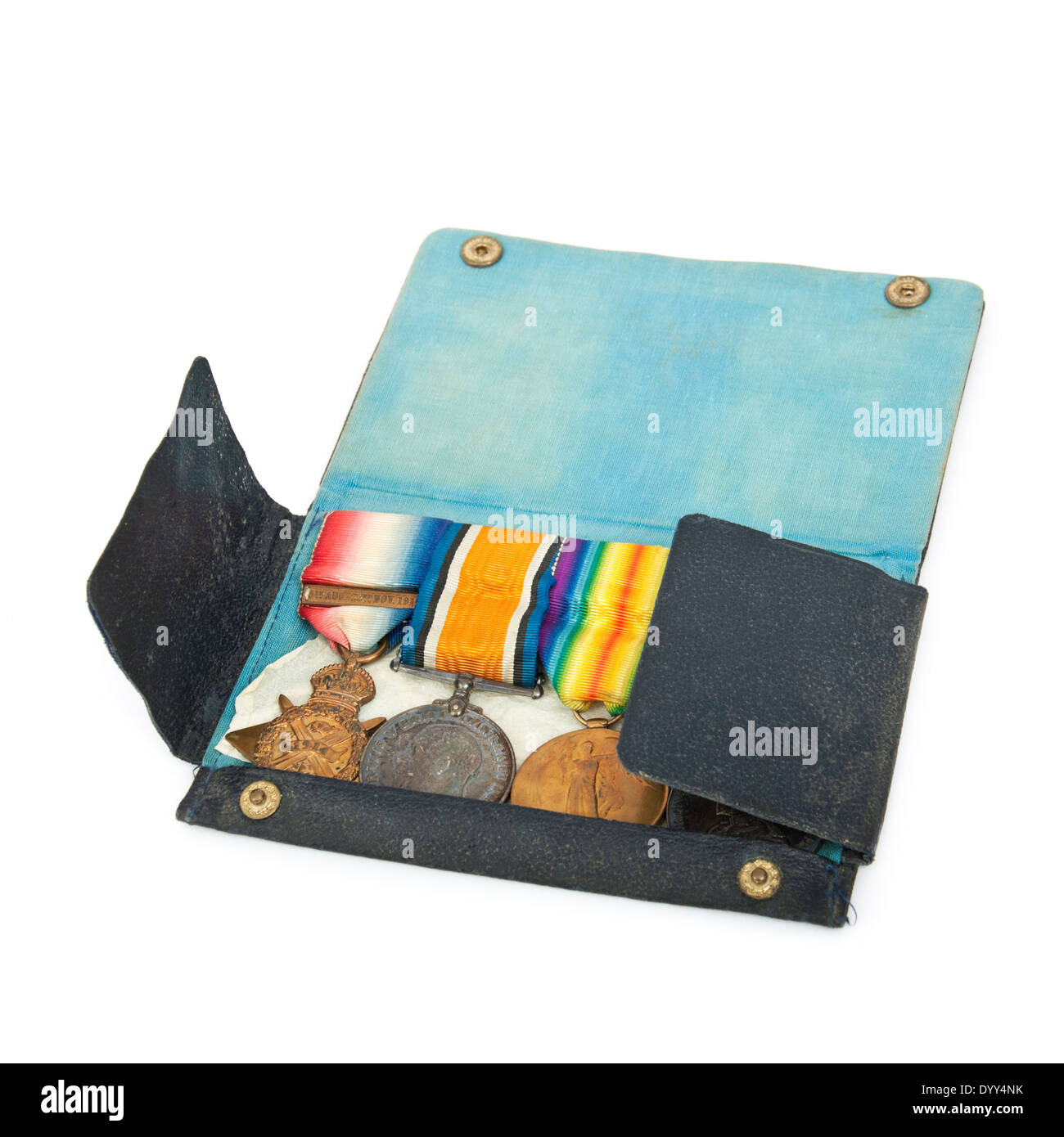 Originale set di WW1 esercito britannico medaglie Foto Stock