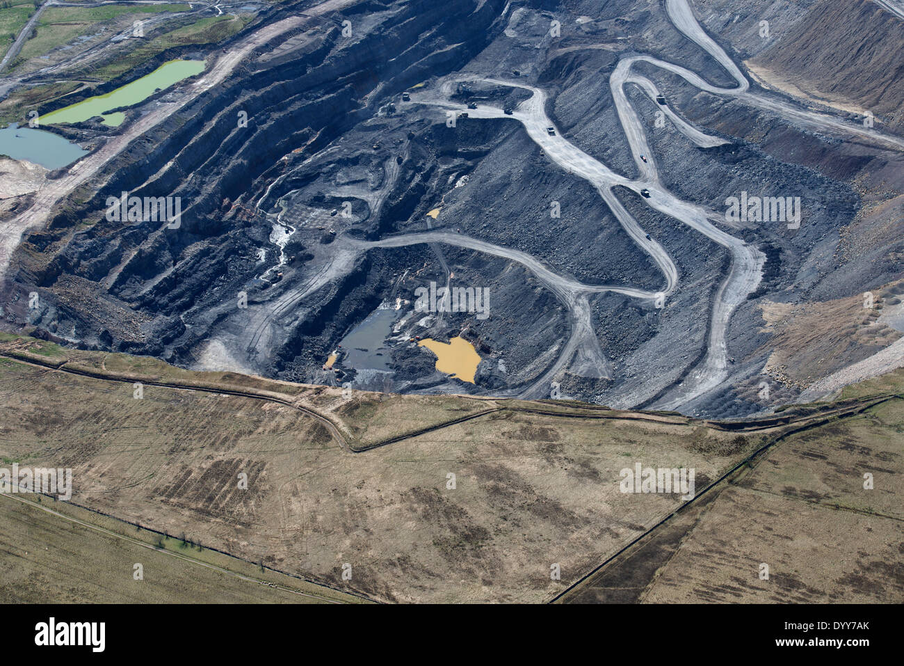 Aprire il cast della miniera di carbone, South Lanarkshire. Foto Stock