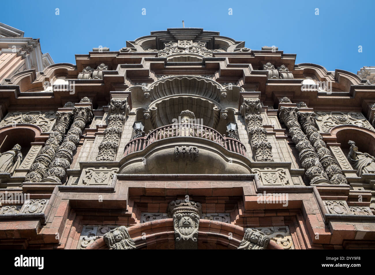 Vista della chiesa de la Merced a Lima centro storico in Perù Foto Stock