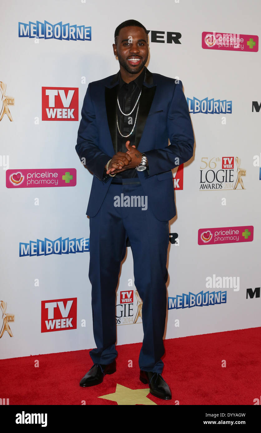 Jason Derulo presso il Logie Awards, Melbourne, 27 aprile 2014. Foto Stock