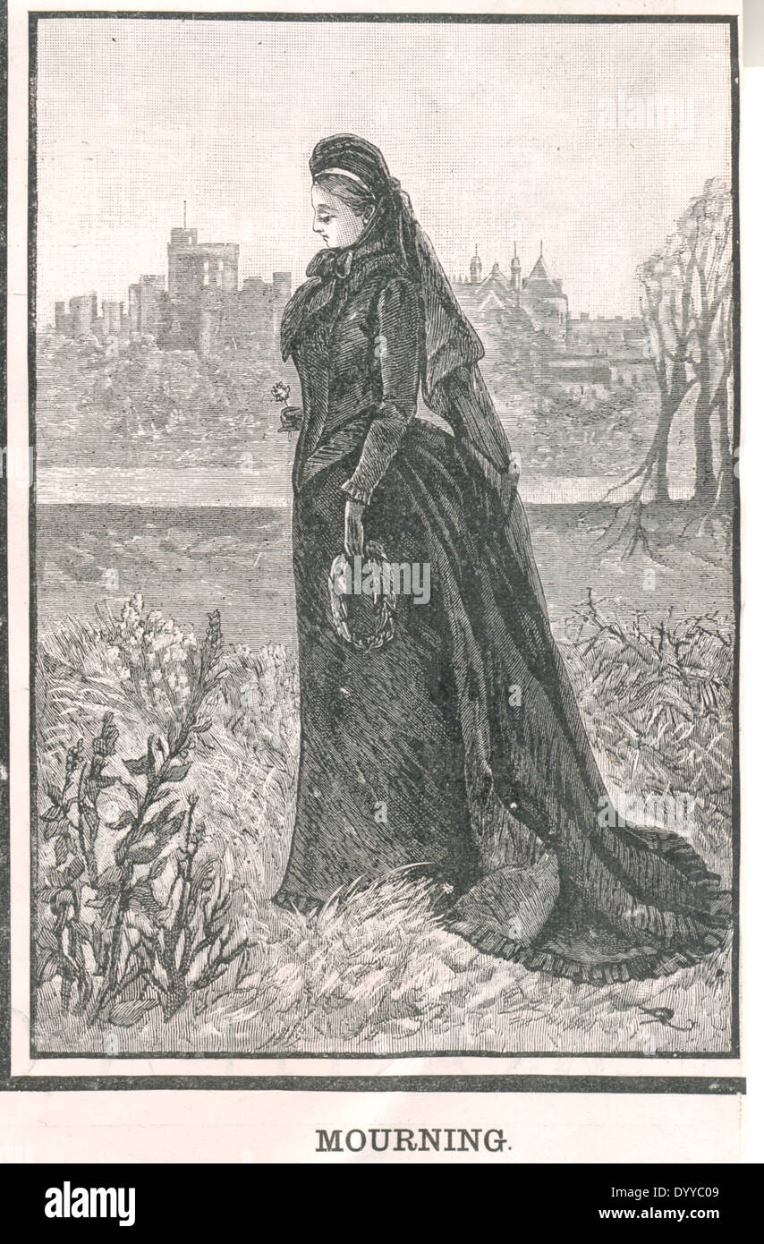 La regina Victoria in abito da lutto Foto Stock