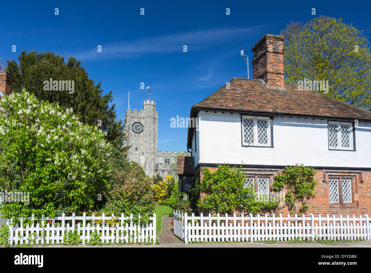 La piazza nel grazioso villaggio di Chilham Nr Canterbury Kent Foto Stock