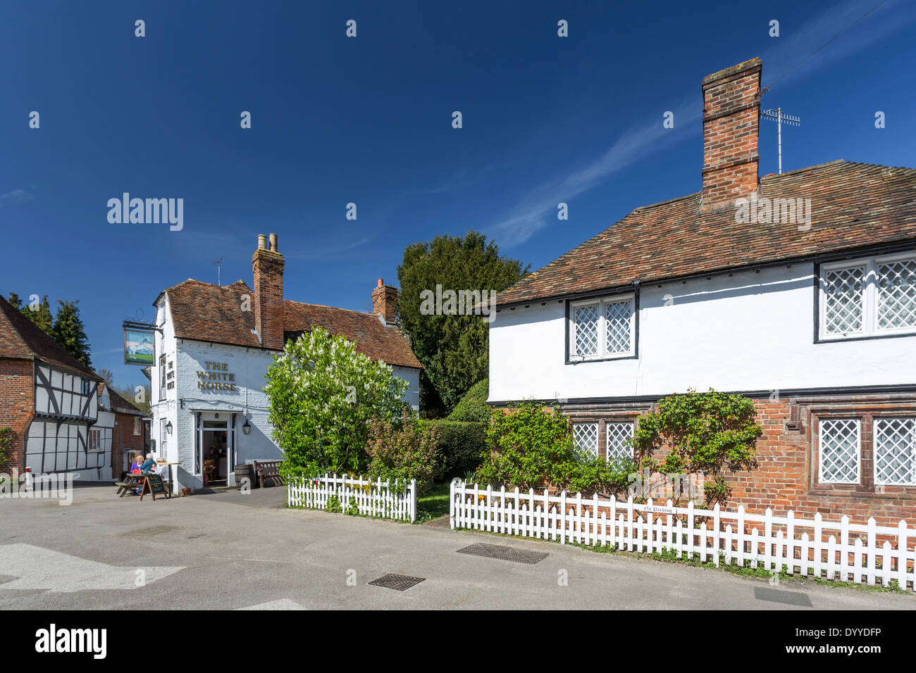 La piazza nel grazioso villaggio di Chilham Nr Canterbury Kent Foto Stock