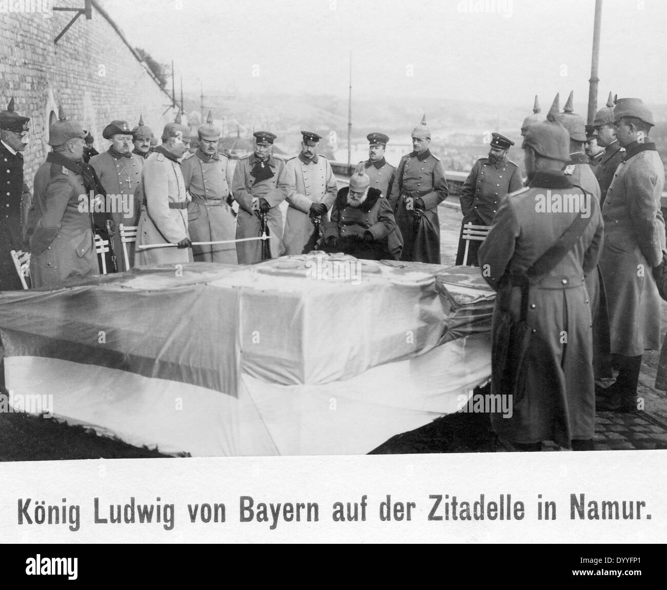 Ludwig III. presso la cittadella di Namur, 1915 Foto Stock