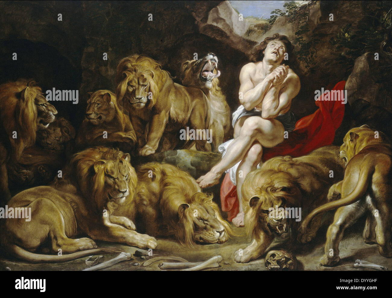 Peter Paul Rubens Daniel in the Lion's Den Foto Stock