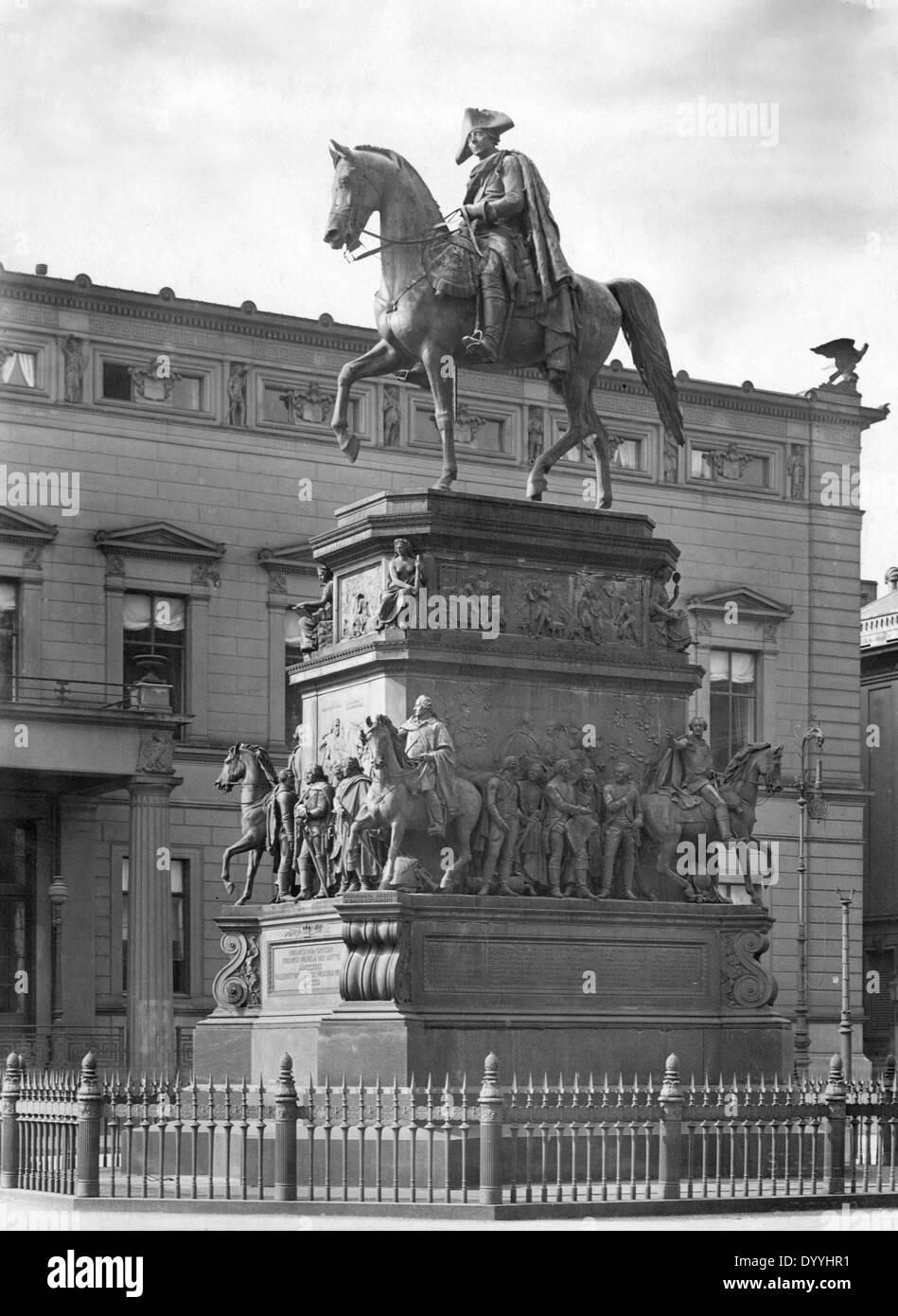 Statua equestre di Federico II il grande in Berlino, 1900 Foto Stock