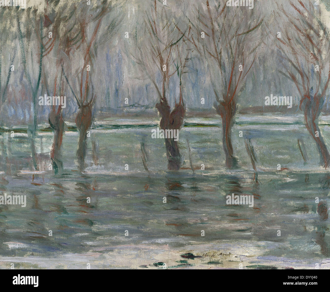 Acque di inondazione Foto Stock