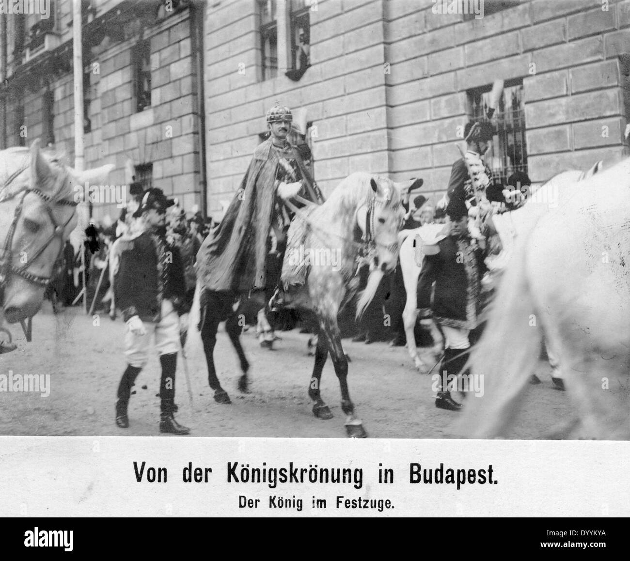 Royal incoronazione di Karl I. in Budapest, 1916 Foto Stock