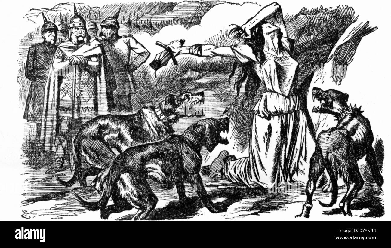 La caricatura inglese all'assedio di Parigi, 1871 Foto Stock