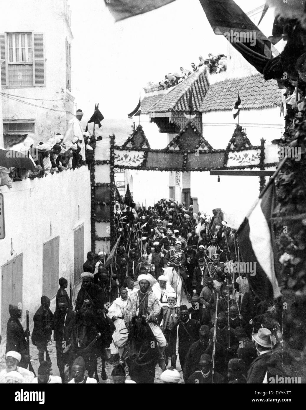 La voce dell'Imperatore Guglielmo II a Tangeri, 1905 Foto Stock