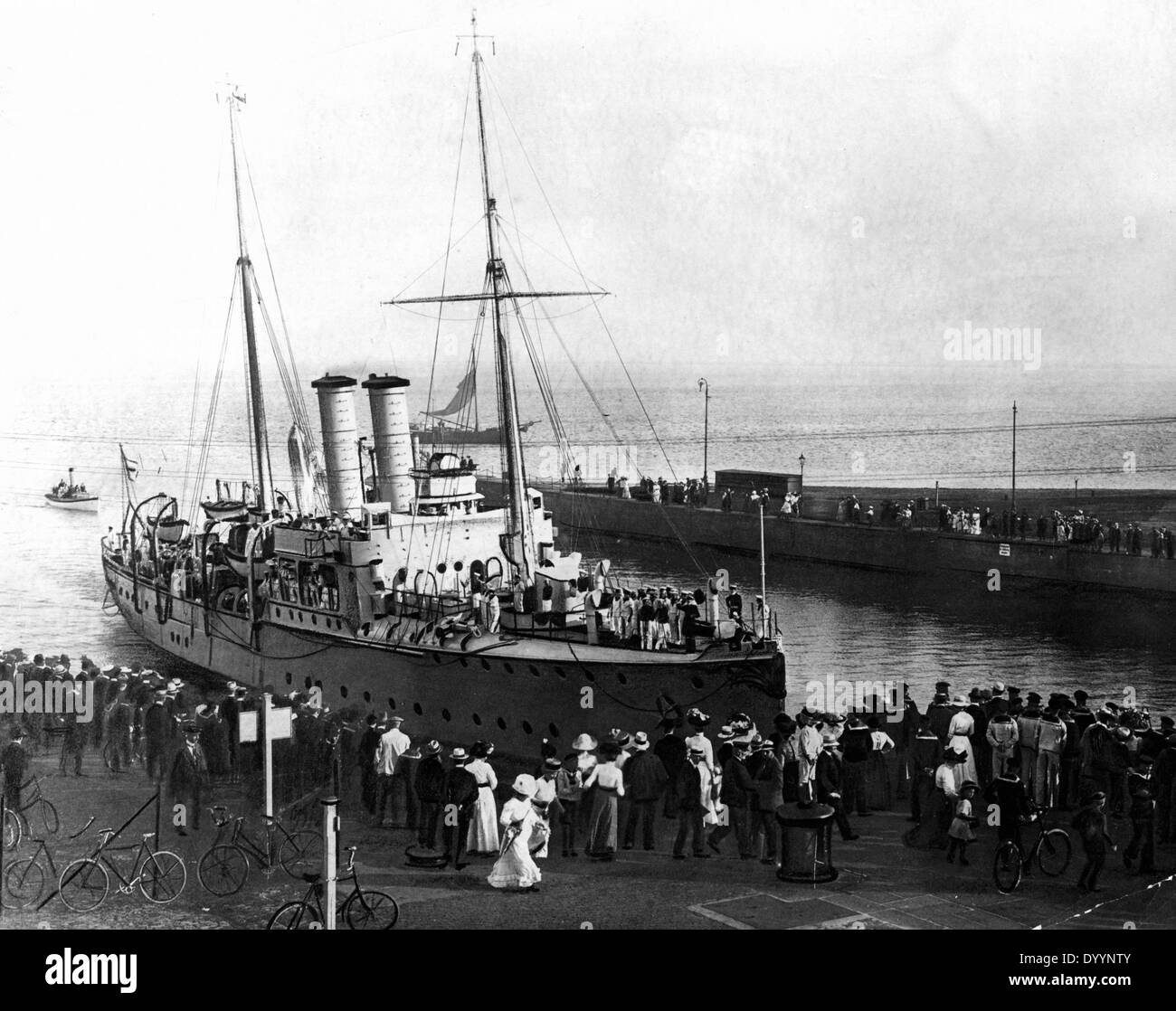 Il 'SMS Panther' in Wilhelmshaven, 1911 Foto Stock