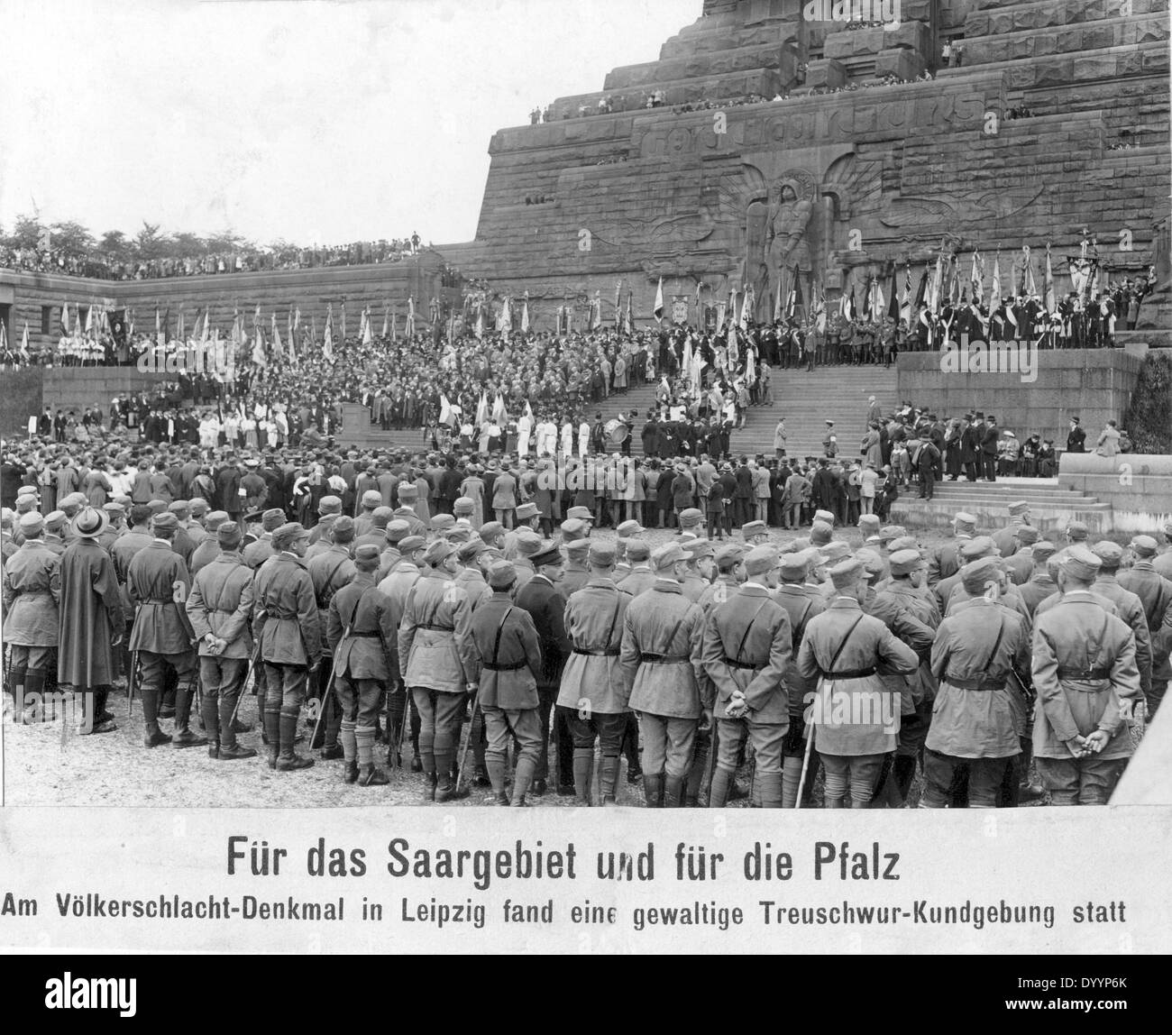 Le proteste a Lipsia contro il movimento di autonomia nel Palatinato e Saarland, 1924 Foto Stock