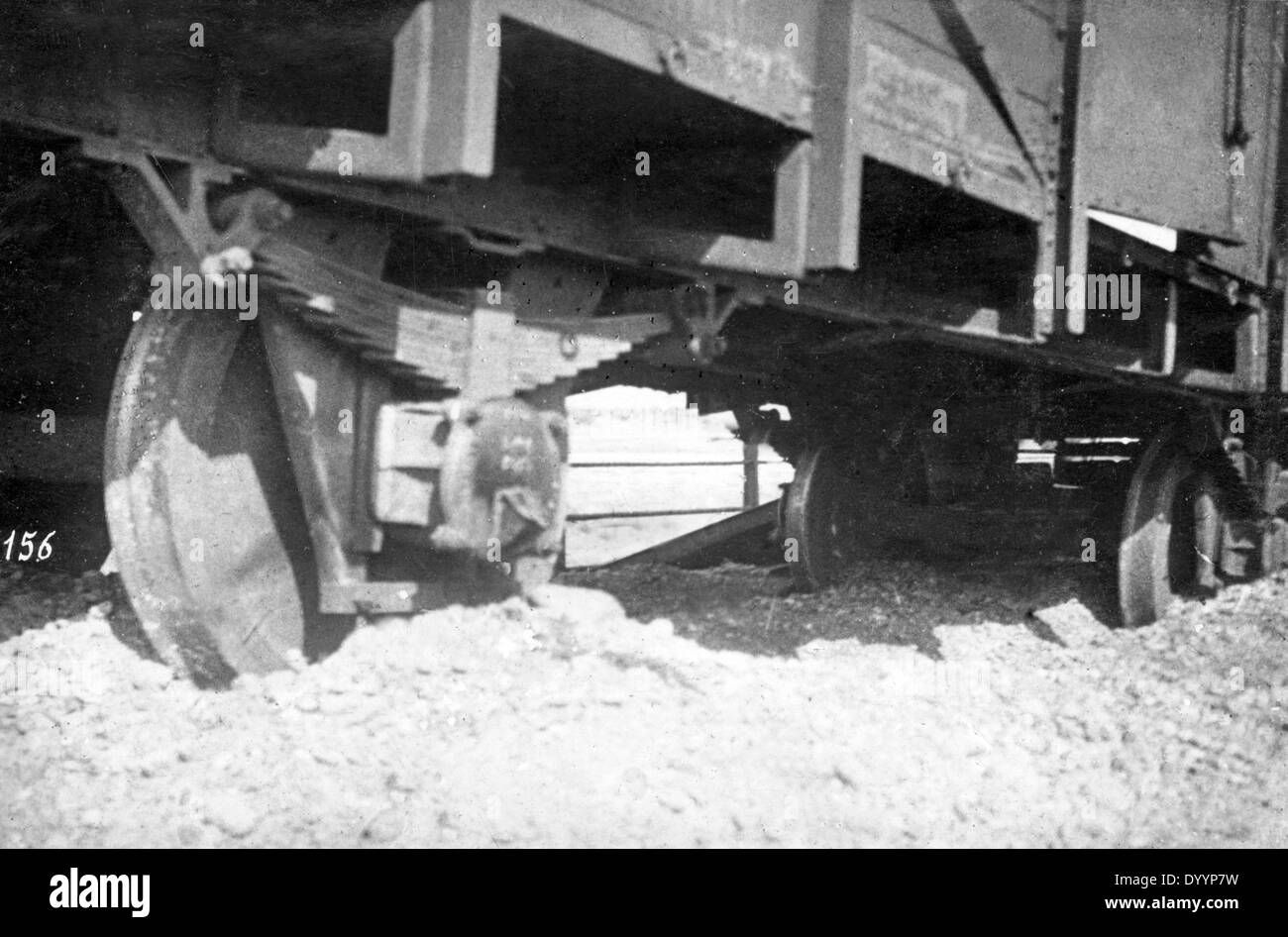 1923-1925: i francesi occupano la regione della Ruhr: treno e il traffico navale deragliato carrello sulla rotta Essen-Stoppenberg Foto Stock