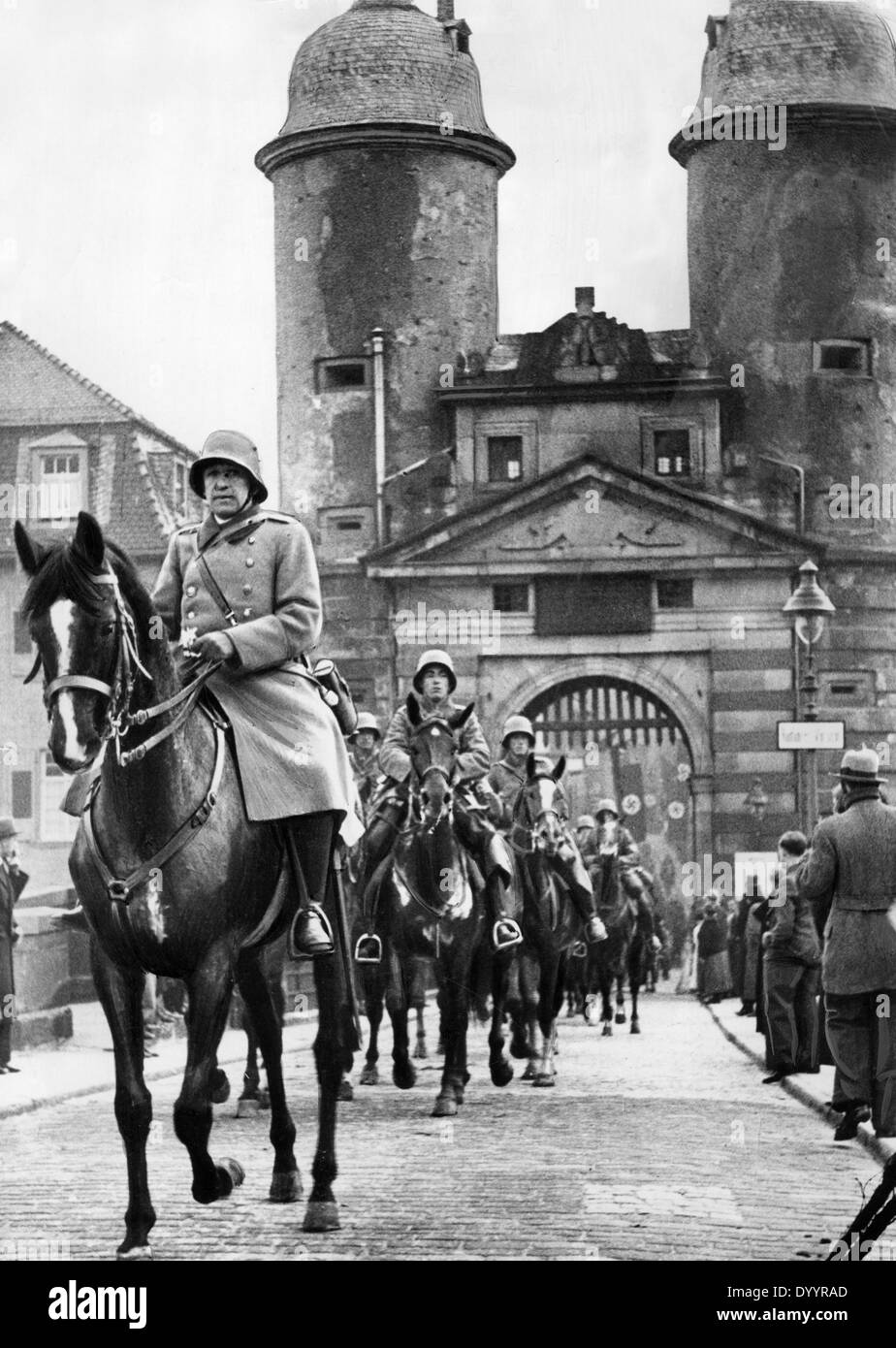 Occupazione della Renania dopo 07.03.1936 Foto Stock