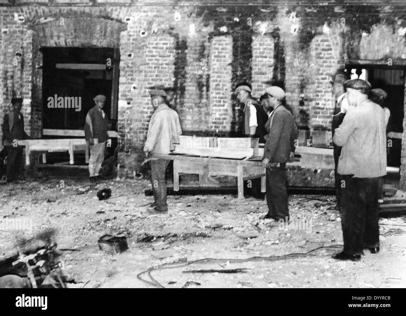 Camera del Reichstag dopo l'incendio, 1933 Foto Stock