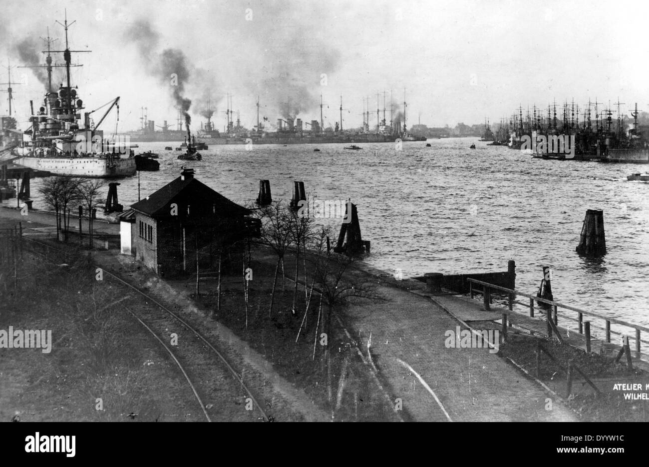 In Wilhelmshaven porta, 1918 Foto Stock