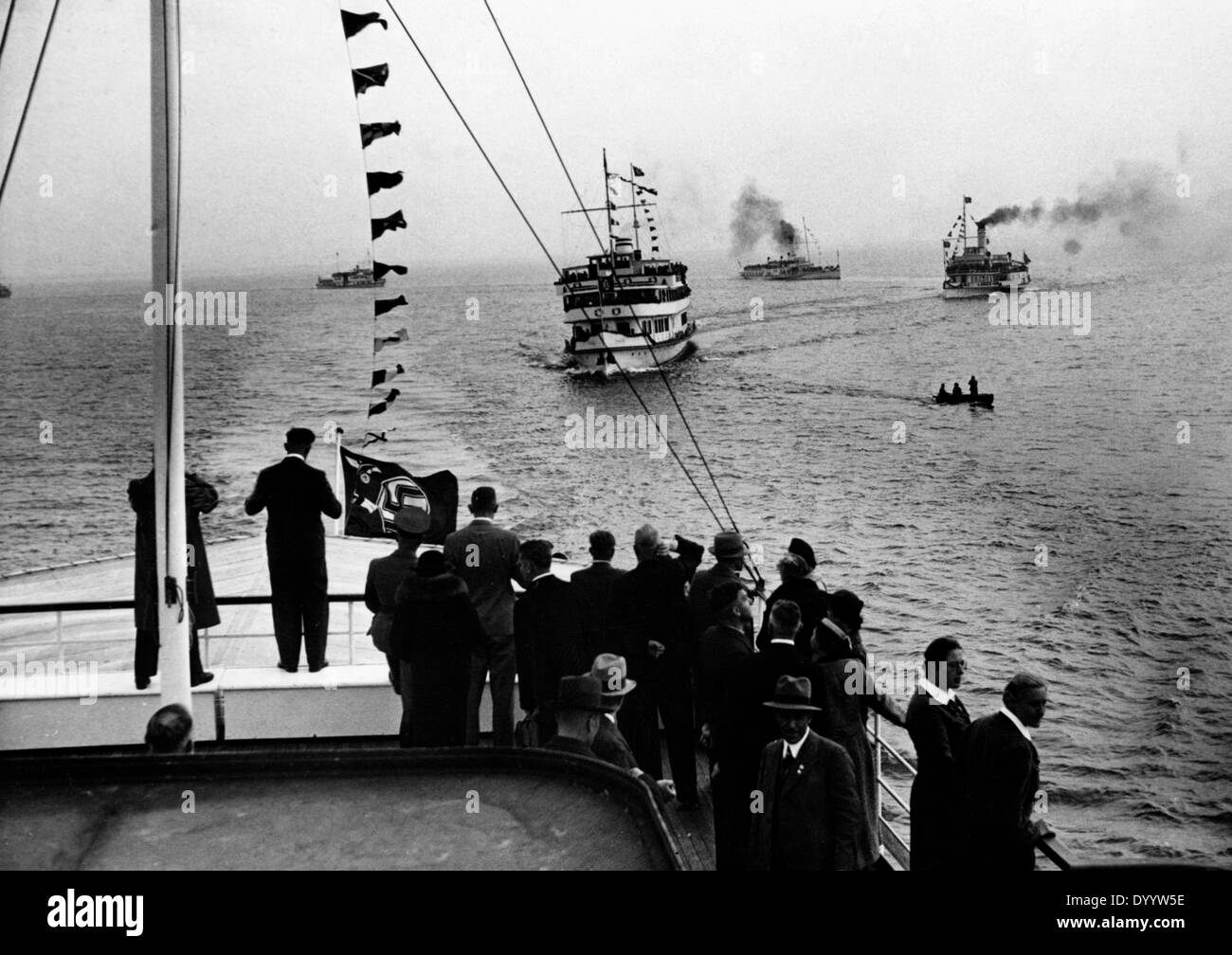 Sfilata di Lago di Costanza di flotta, 1937 Foto Stock