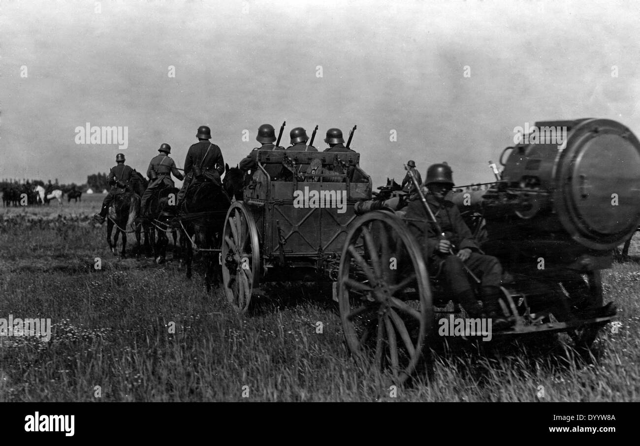 German anti-aerei di guerra, 1918 Foto Stock