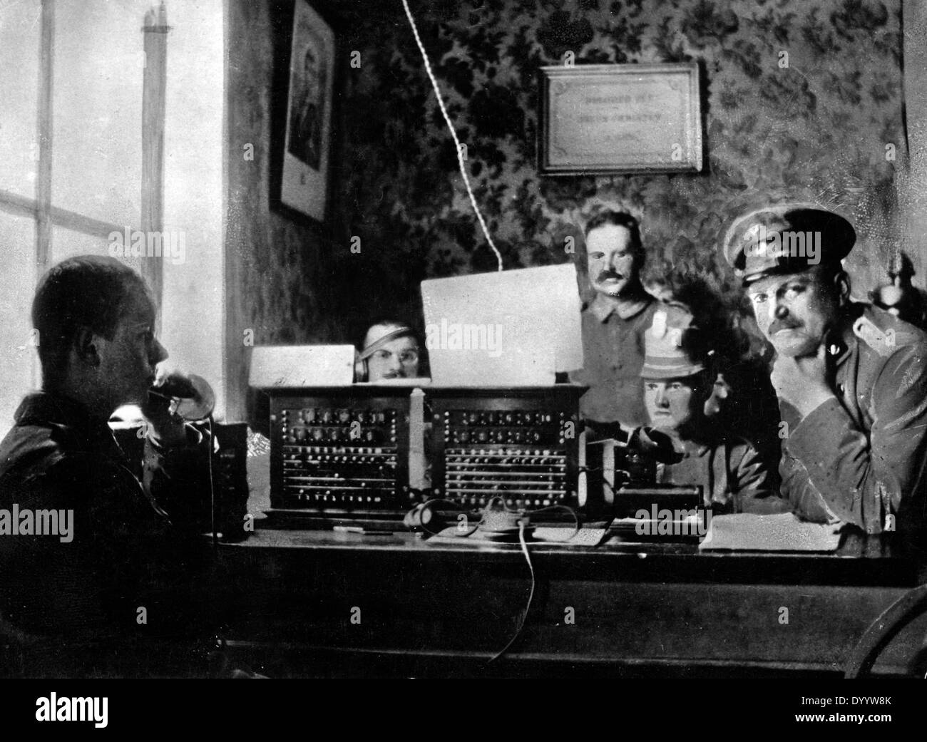 Information center di un campo di aviazione tedesca, 1916 Foto Stock