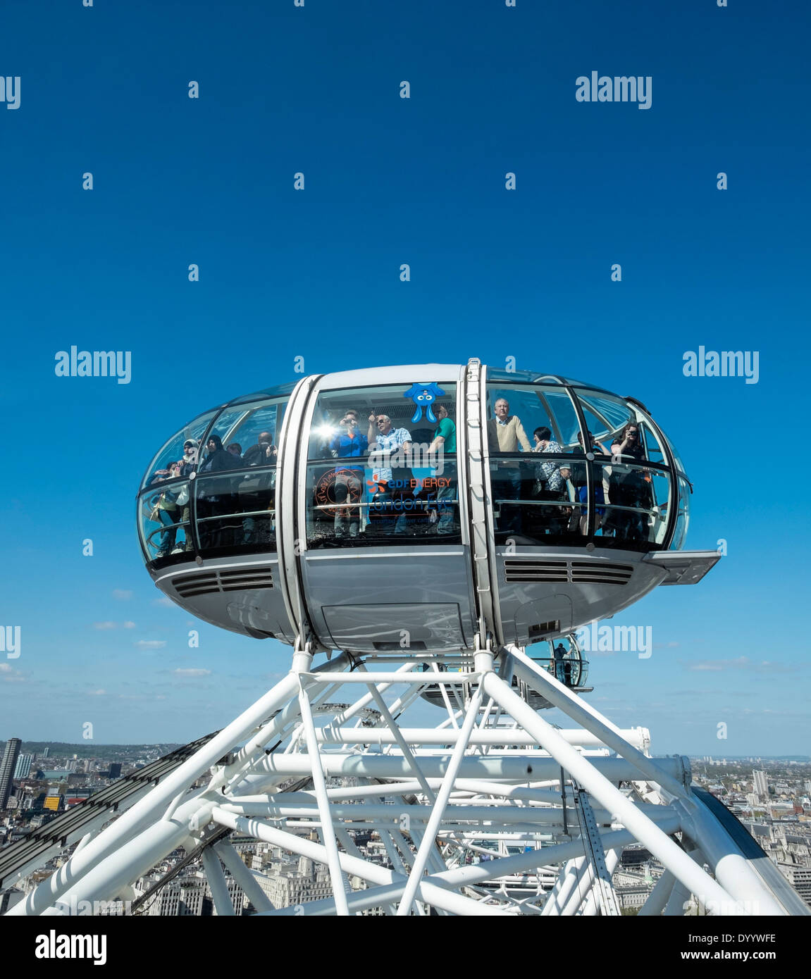 London Eye o Millennium Wheel in London Regno Unito Foto Stock