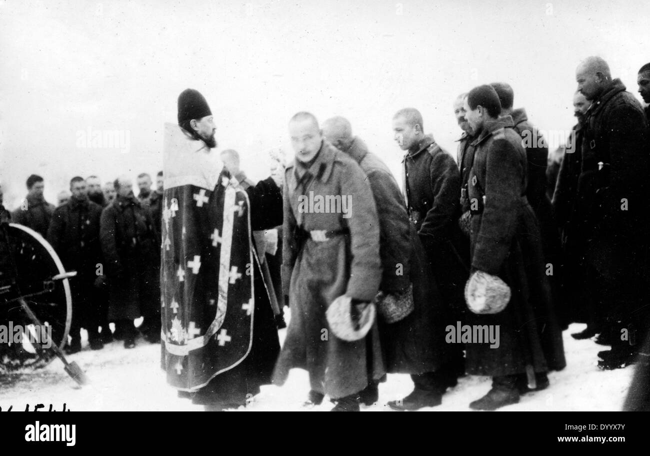 Russian-Orthodox camp servizio Foto Stock