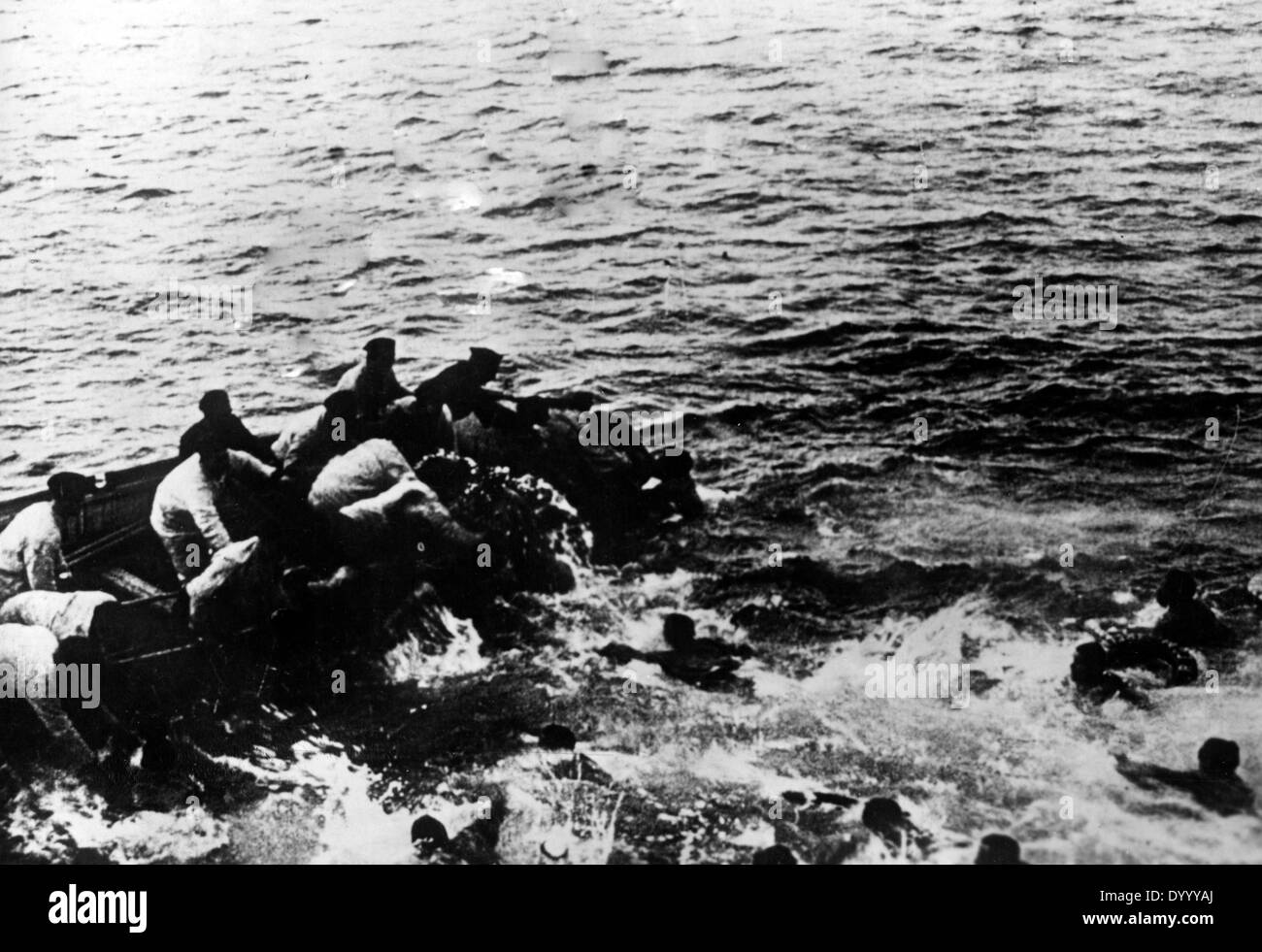 Naufragio della SMS Szent István nel Mare Mediterraneo, 1918 Foto Stock
