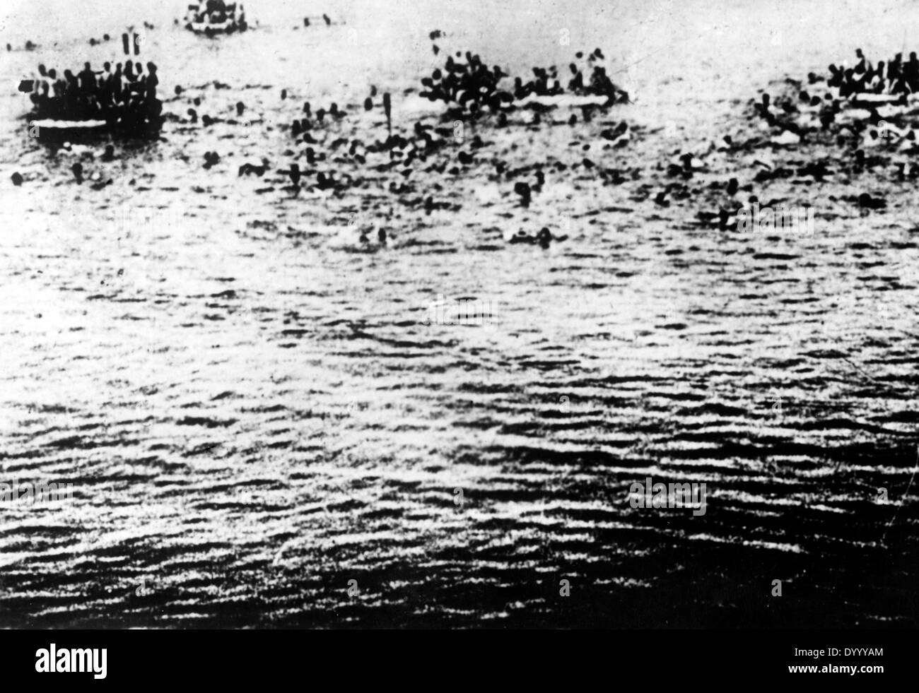 Naufragio della SMS Szent István nel Mare Mediterraneo, 1918 Foto Stock