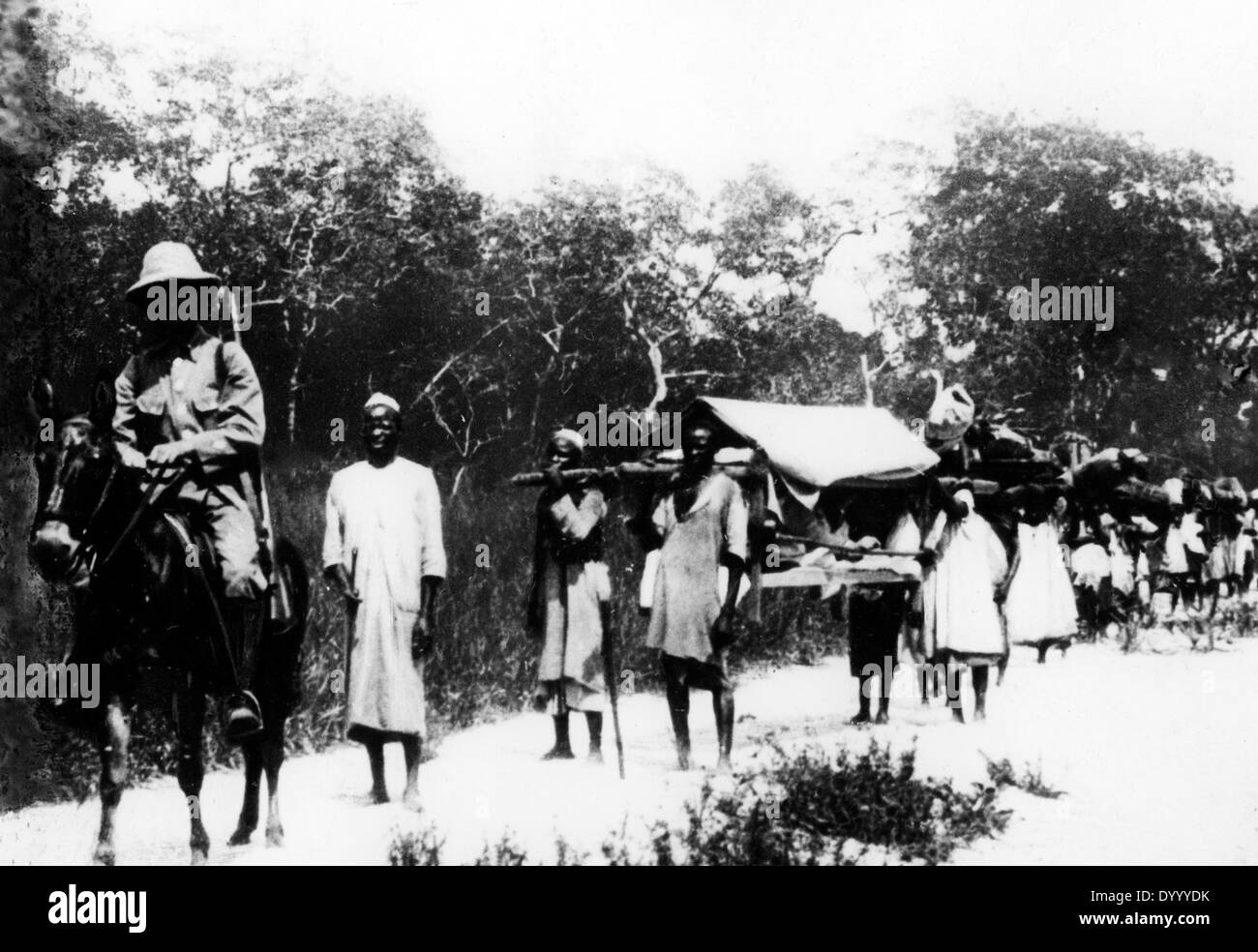 La battaglia per la difesa in Rufiyi-Delta in tedesco in Africa orientale, 1915 Foto Stock