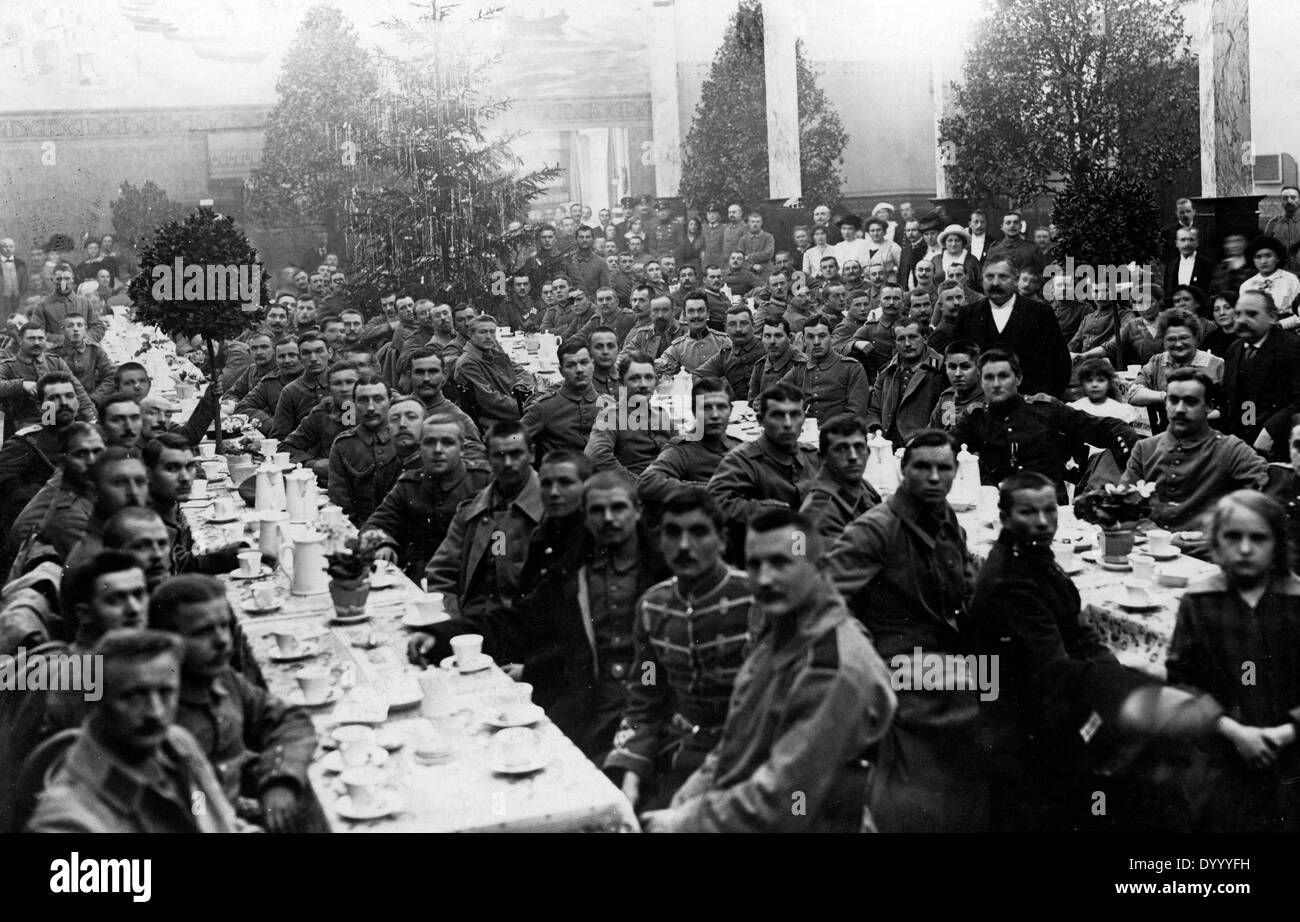 Feriti i soldati tedeschi su un viaggio, 1915 Foto Stock