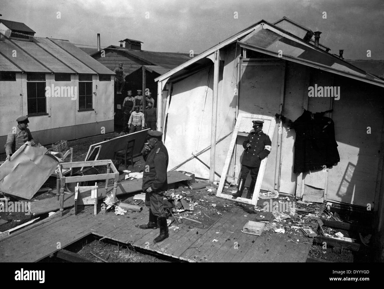 Distrutto trasporto medico punto Vigneulles, 1915 Foto Stock